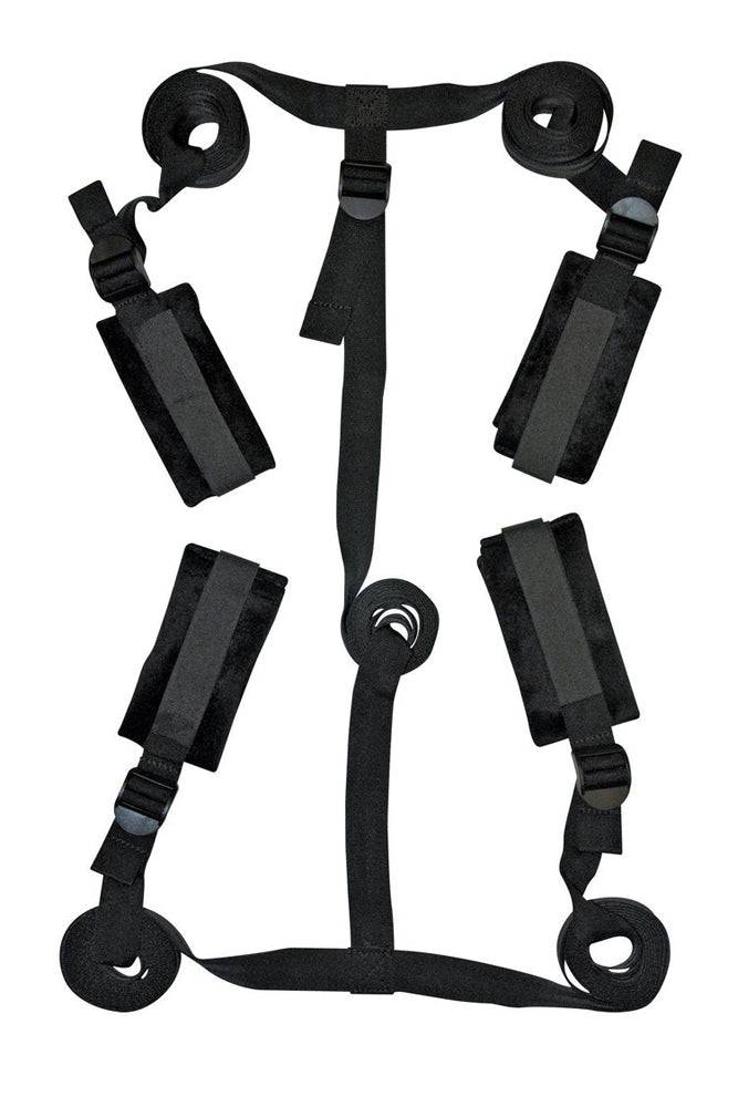 Sex & Mischief - Bed Bondage Restraint Kit - Black - Stag Shop