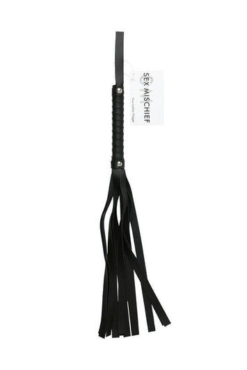Sex & Mischief - Faux Leather Flogger - Black - Stag Shop