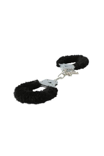 Sex & Mischief - Furry Handcuffs - Black - Stag Shop