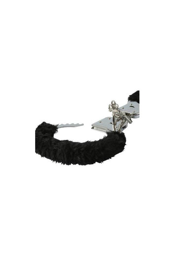 Sex & Mischief - Furry Handcuffs - Black - Stag Shop