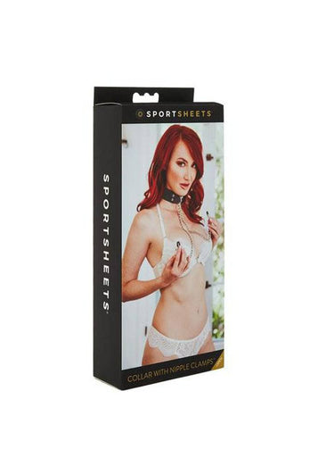 Sportsheets - Collar with Nipple Clamps - Stag Shop
