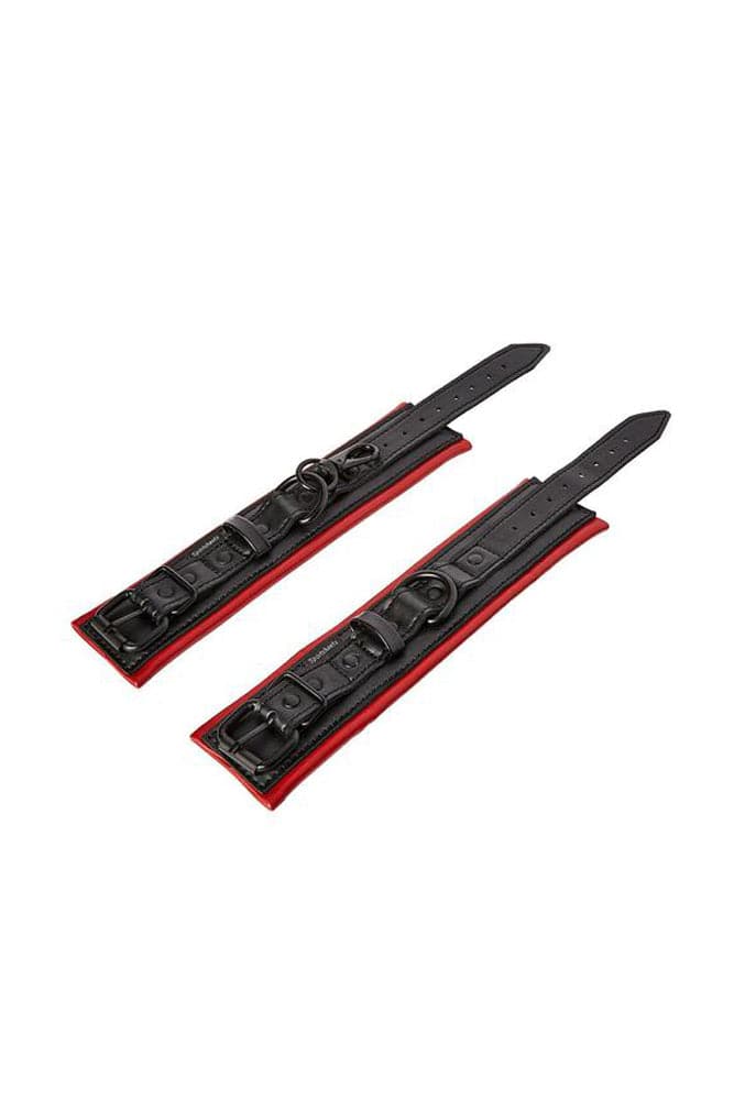 Sportsheets - Saffron Handcuffs - Black/Red - Stag Shop