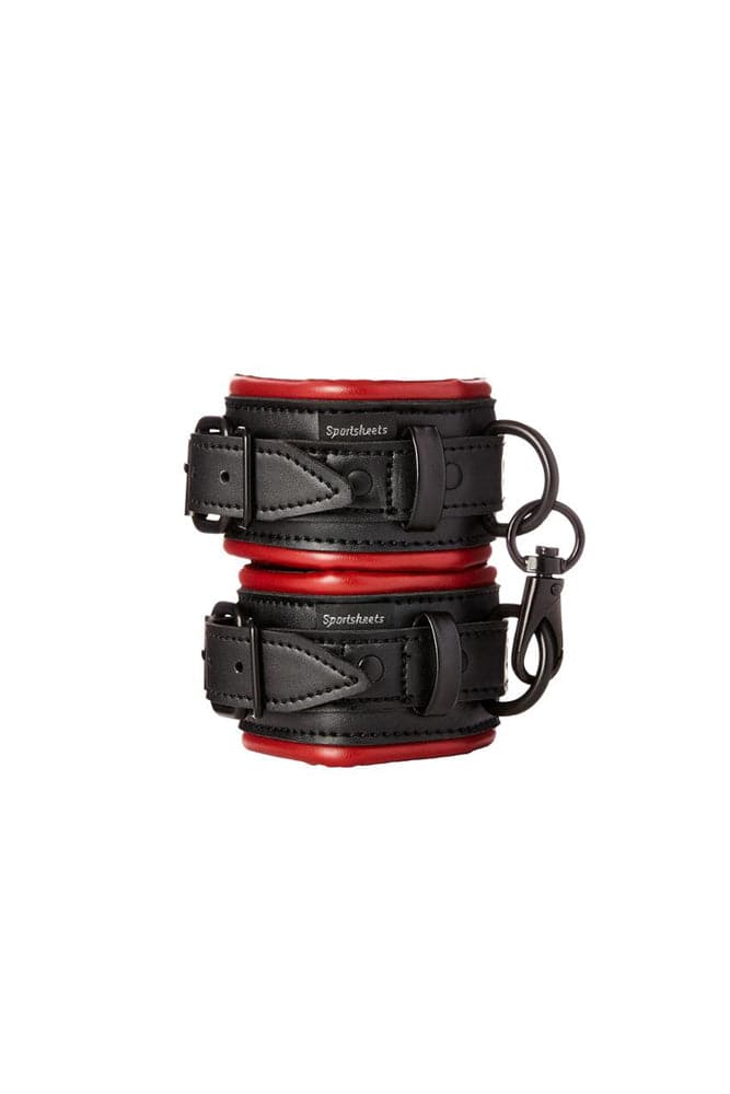 Sportsheets - Saffron Handcuffs - Black/Red - Stag Shop