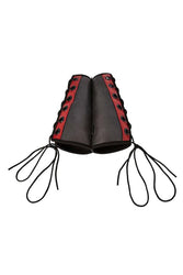 Sportsheets - Saffron Gauntlet Cuffs - Black/Red - Stag Shop
