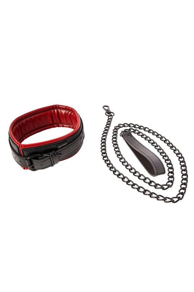 Sportsheets - Saffron Leash & Collar - Black/Red - Stag Shop