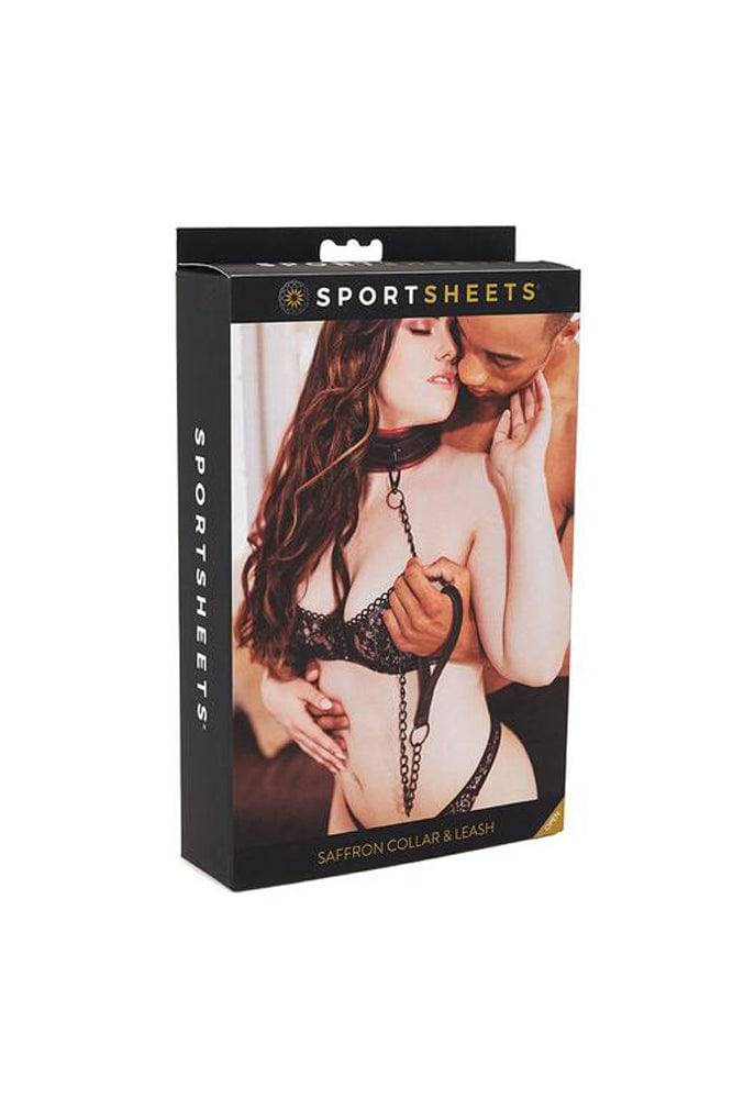 Sportsheets - Saffron Leash & Collar - Black/Red - Stag Shop
