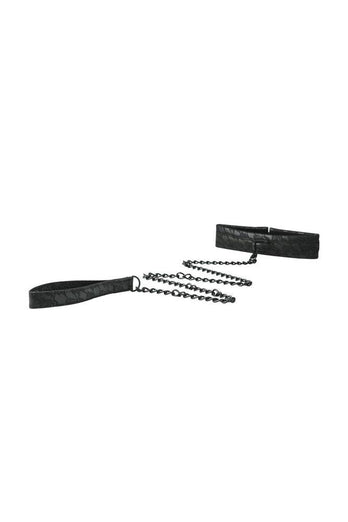 Sincerely by Sportsheets - Lace Collar & Leash - Black - Stag Shop