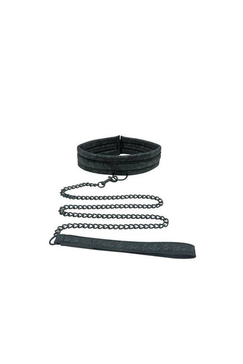 Sincerely by Sportsheets - Lace Collar & Leash - Black - Stag Shop