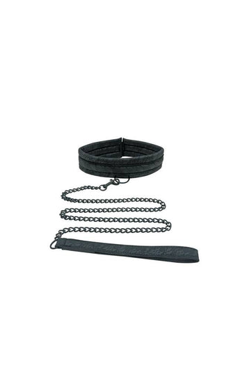 Sincerely by Sportsheets - Lace Collar & Leash - Black - Stag Shop