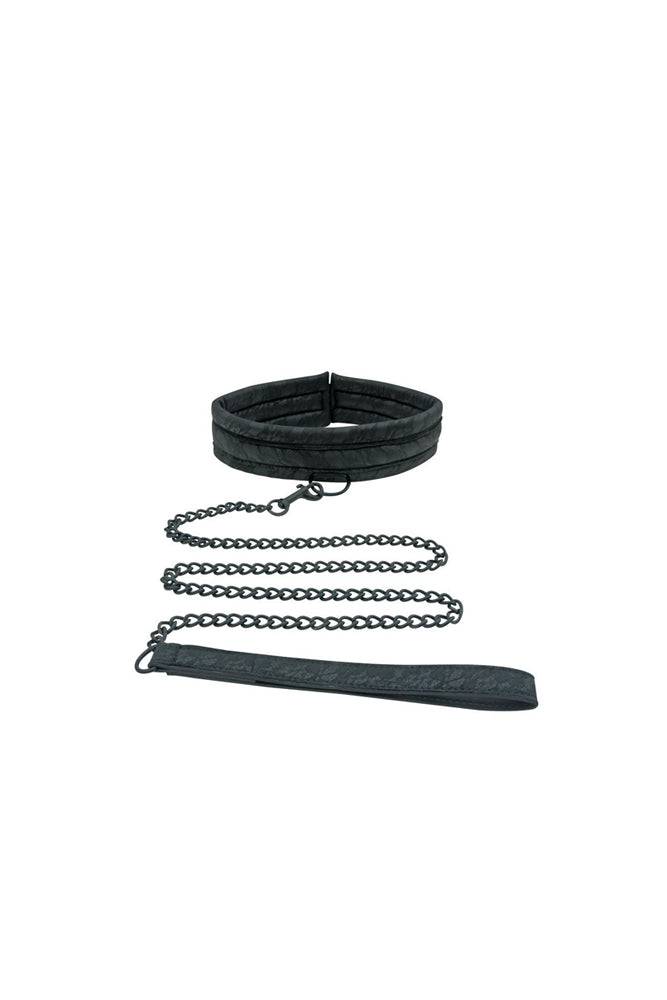 Sincerely by Sportsheets - Lace Collar & Leash - Black - Stag Shop