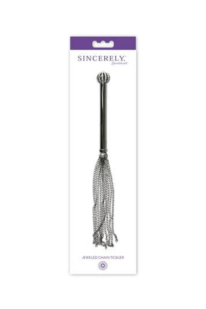Sincerely by Sportsheets - Jeweled Chain Tickler - Silver - Stag Shop