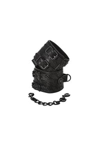 Thumbnail for Sincerely by Sportsheets - Lace Double Strap Handcuffs - Black - Stag Shop