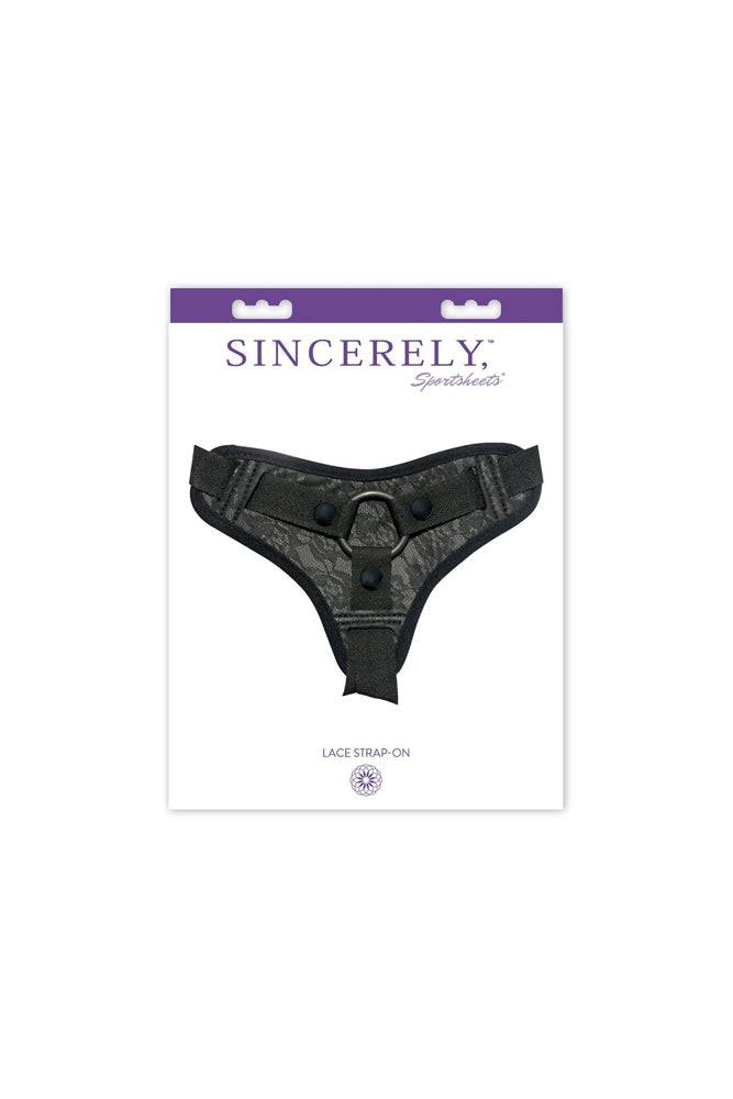 Sincerely by Sportsheets - Lace Strap-On Harness - Black - Stag Shop