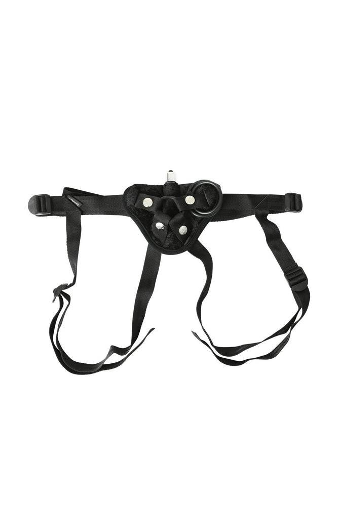 Sportsheets - Vibrating Velvet Strap-On - Black - Stag Shop