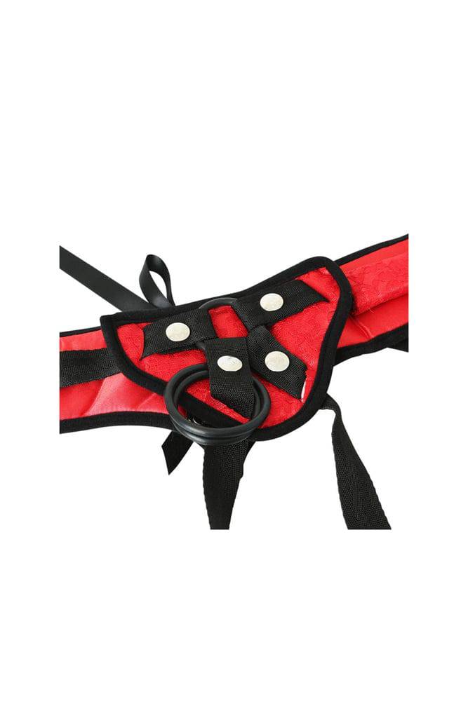 Sportsheets - Red Lace Corsette Strap-On - Stag Shop