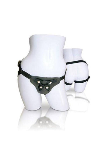 Sportsheets - Latigo Leather Strap-On Harness - Black - Stag Shop