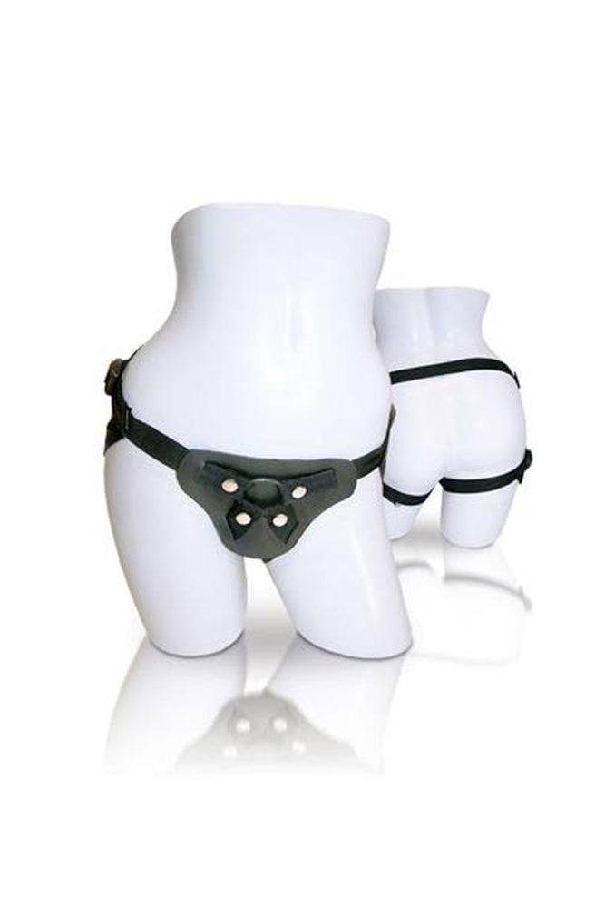 Sportsheets - Latigo Leather Strap-On Harness - Black - Stag Shop