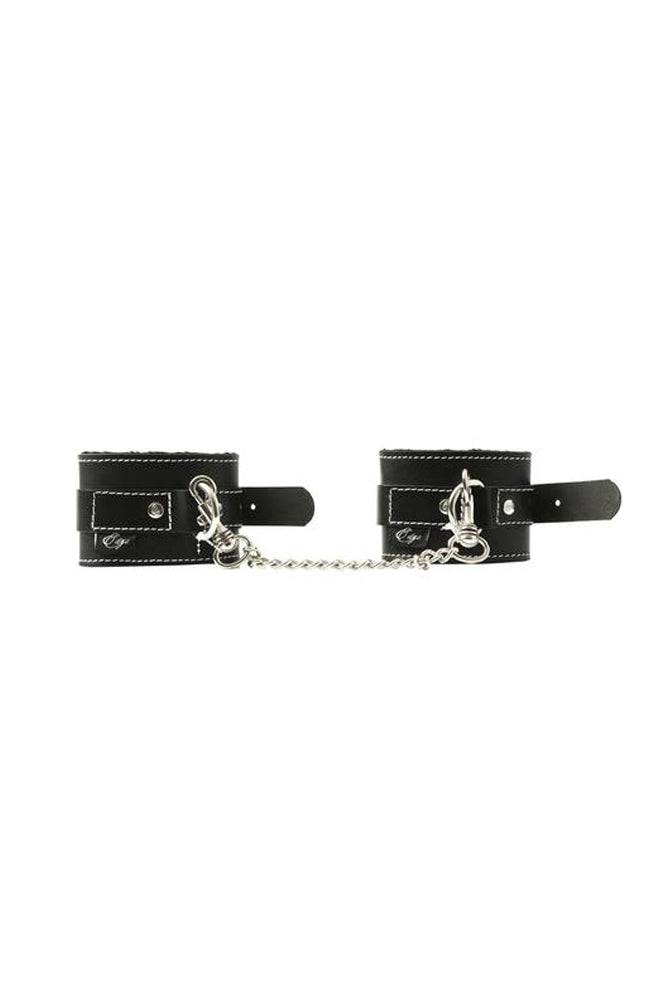 Sportsheets - Edge - Leather Wrist Restraints - Black - Stag Shop