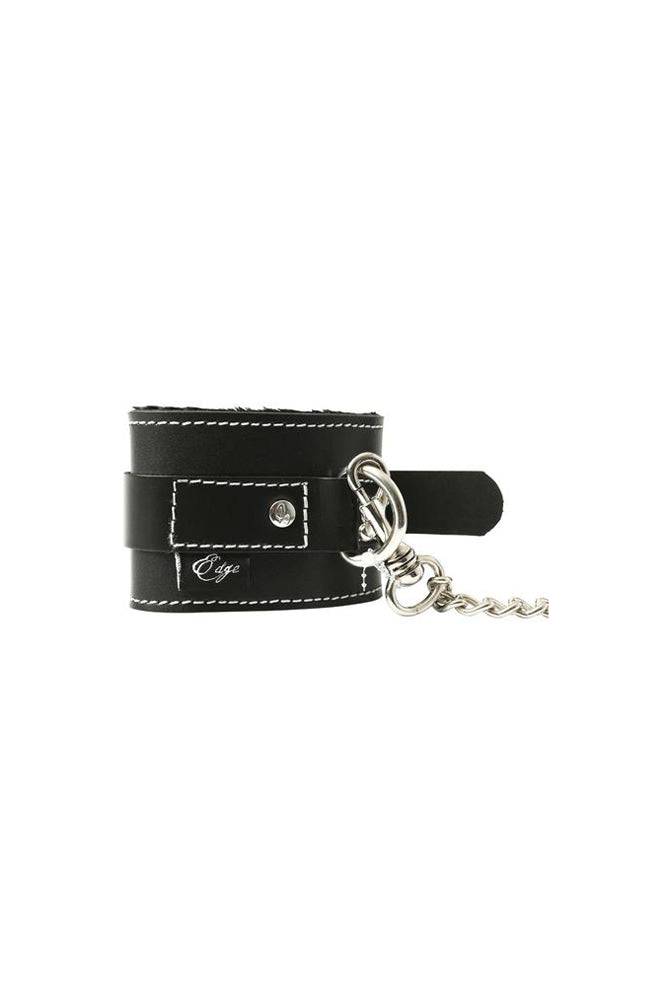 Sportsheets - Edge - Leather Wrist Restraints - Black - Stag Shop