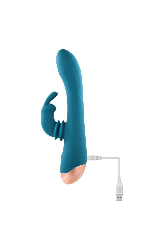 Adam Eve Shimmy Shake Velvet Rabbit Vibrator Teal