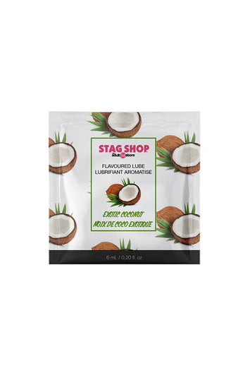 Stag Shop - Flavoured Water-Based Lubricant - 4ml Foil Packet - Coconut - Stag Shop