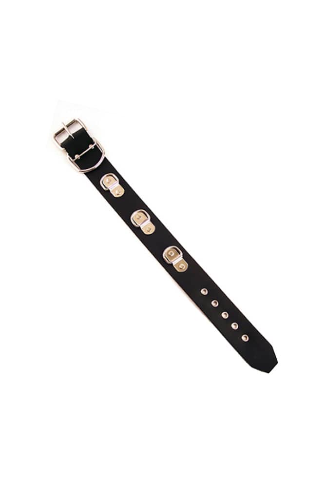 Stag Shop - Rubber Collar with 3-D rings - Black - Stag Shop