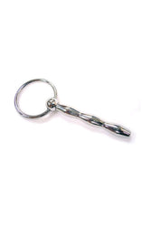 Stag Shop - Ribbed Urethral Plug with Pull Ring - Silver - Stag Shop
