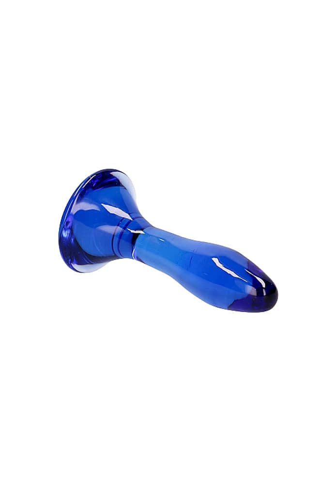 Shots Toys - Chrystalino - Star Glass Butt Plug - Blue - Stag Shop
