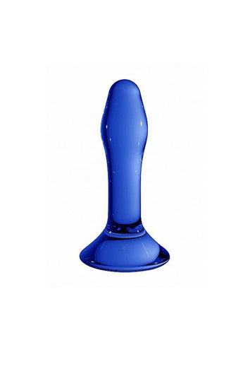 Shots Toys - Chrystalino - Star Glass Butt Plug - Blue - Stag Shop