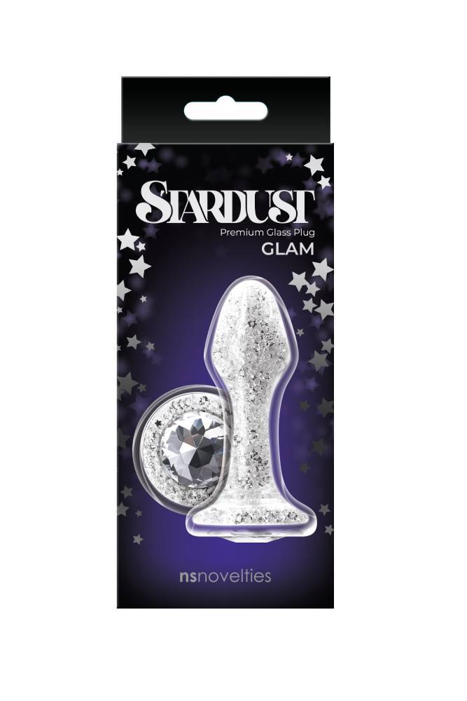 NS Novelties - StarDust - Glam - Glass Anal Plug - White - Stag Shop