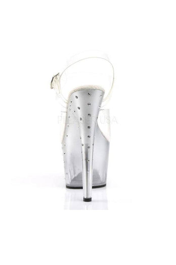 Pleaser USA - Stardust 7 Inch Rhinestones Studded Heel - Clear/Silver - Stag Shop