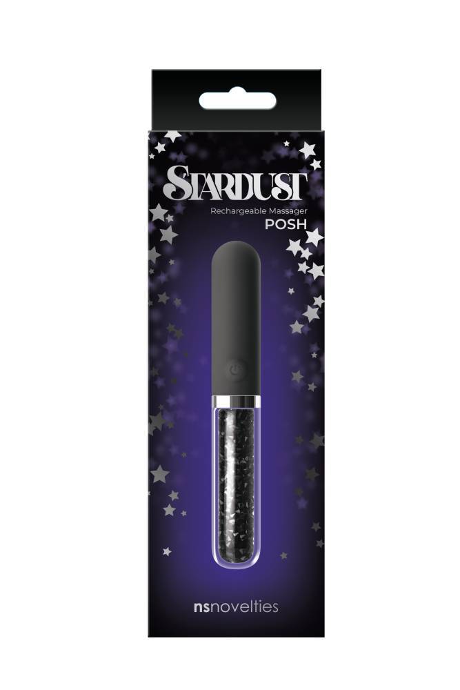 NS Novelties - StarDust - Posh - Black - Crystal Bullet Vibrator - Stag Shop