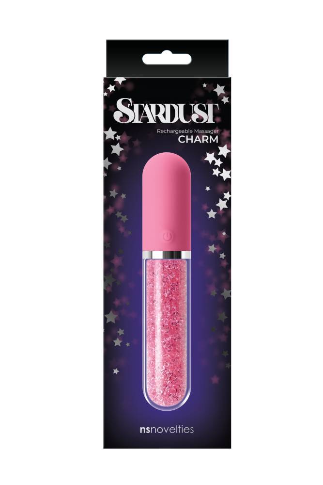 NS Novelties - Stardust - Charm - Pink Crystal Bullet Vibrator - Stag Shop