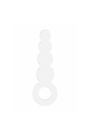 Shots Toys - Chrystalino - Stargate Glass Beaded Plug - White - Stag Shop