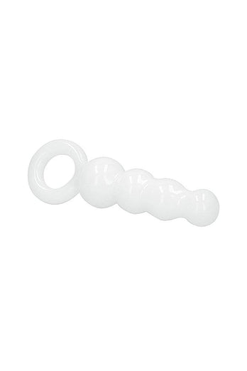 Shots Toys - Chrystalino - Stargate Glass Beaded Plug - White - Stag Shop