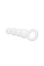 Shots Toys - Chrystalino - Stargate Glass Beaded Plug - White - Stag Shop
