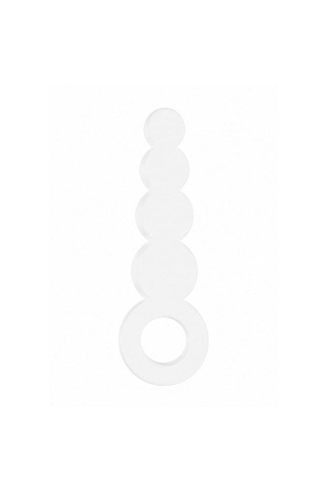 Shots Toys - Chrystalino - Stargate Glass Beaded Plug - White - Stag Shop