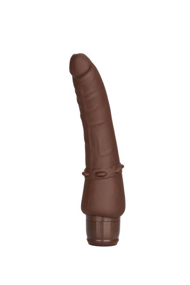 Cal Exotics - Silicone Stud - Stiffy Realistic Vibrating Dong - Brown - Stag Shop