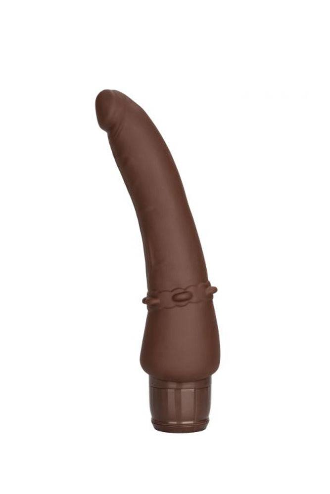 Cal Exotics - Silicone Stud - Stiffy Realistic Vibrating Dong - Brown - Stag Shop