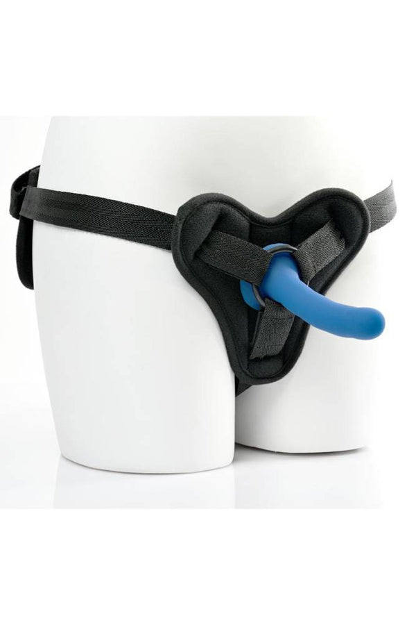 Sportsheets - New Comer's Strap On Set - Special Edition - 2 Pc Set - Black/Blue - Stag Shop