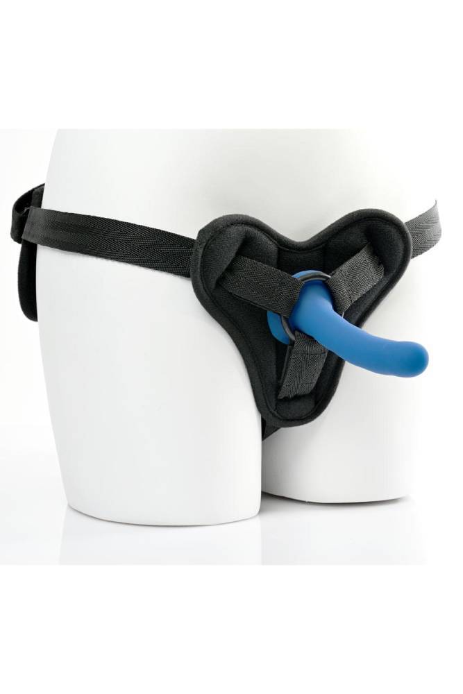 Sportsheets - New Comer's Strap On Set - Special Edition - 2 Pc Set - Black/Blue - Stag Shop