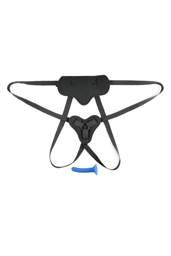 Sportsheets - New Comer's Strap On Set - Special Edition - 2 Pc Set - Black/Blue - Stag Shop