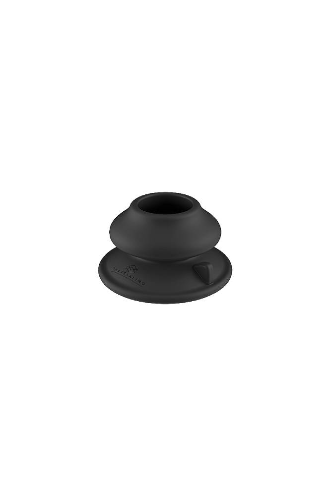 Shots Toys - Chrystalino - Stretchy Vibrating Glass Anal Plug with Suction Cup & Remote - Black - Stag Shop