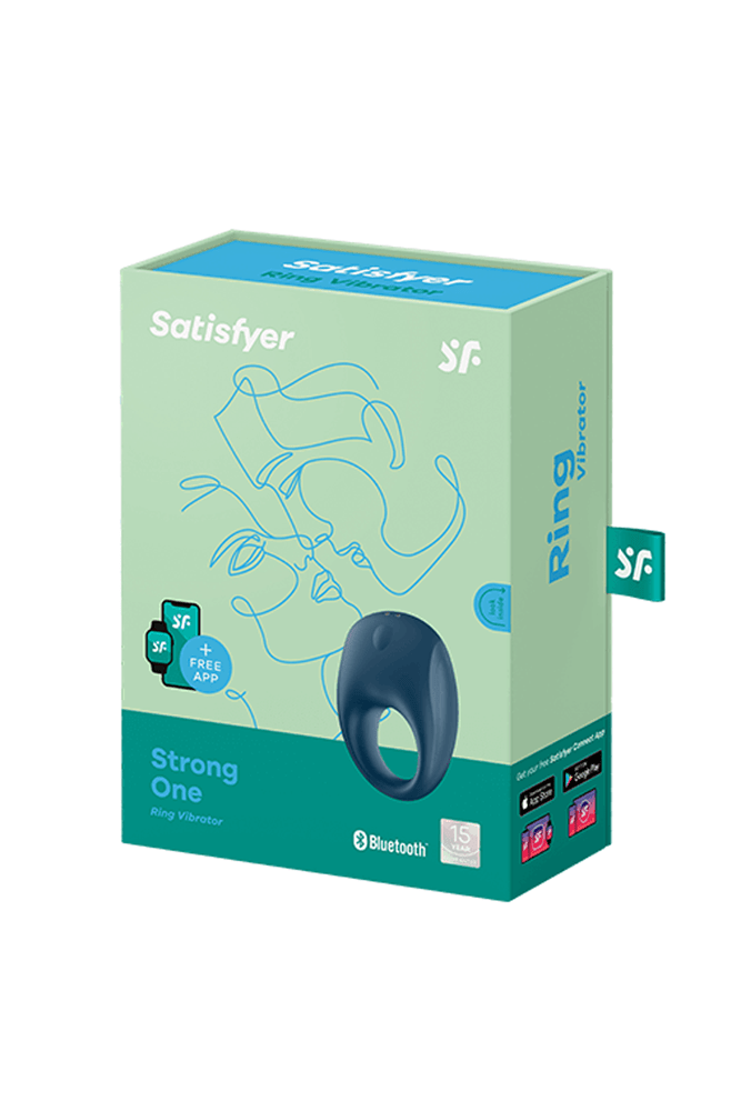 Satisfyer - Strong One Bluetooth Cock Ring - Navy - Stag Shop