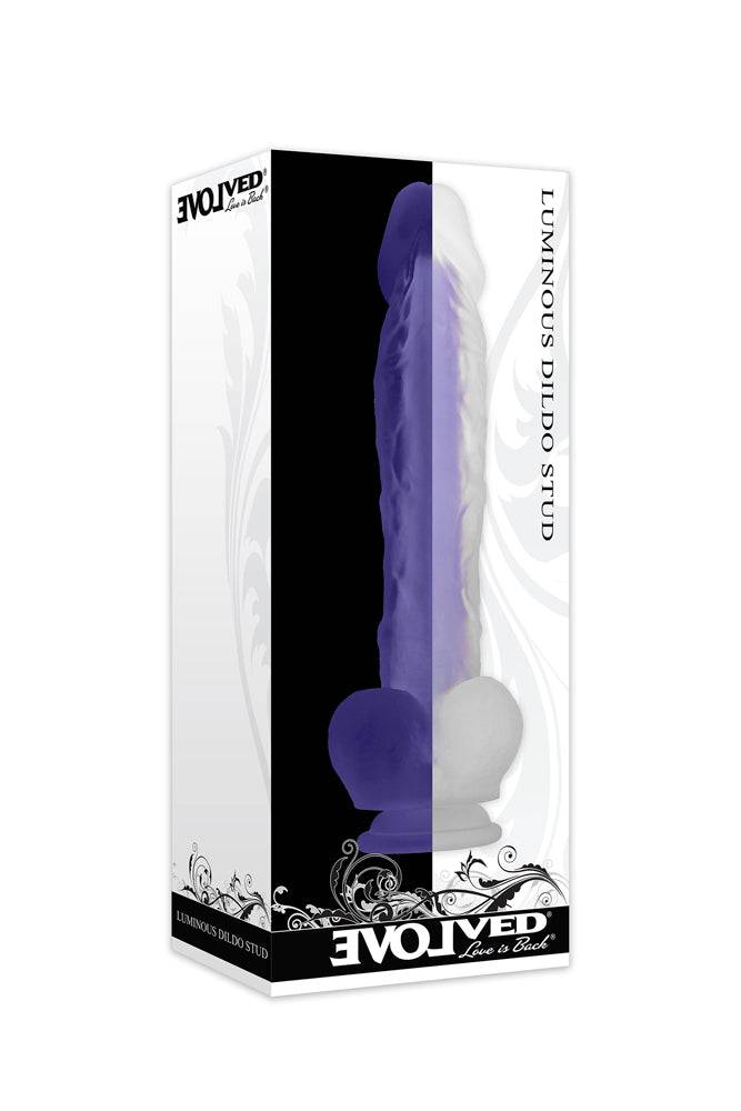 Evolved - Luminous Stud Dildo - Purple - Stag Shop