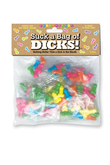 Little Genie - Candyprints - Suck a Bag of Dicks Candies - 25 mini packs - Stag Shop