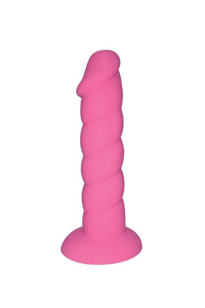 Rock Candy Toys - Suga Daddy - 7 Inch Silicone Dildo - Pink - Stag Shop
