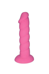 Thumbnail for Rock Candy Toys - Suga Daddy - 7 Inch Silicone Dildo - Pink - Stag Shop