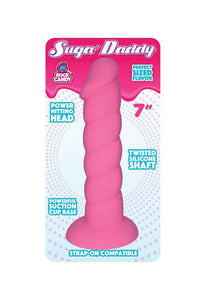 Thumbnail for Rock Candy Toys - Suga Daddy - 7 Inch Silicone Dildo - Pink - Stag Shop