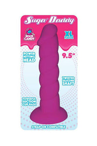 Thumbnail for Rock Candy Toys - Suga Daddy - 9.5 Inch Silicone Dildo - Purple - Stag Shop